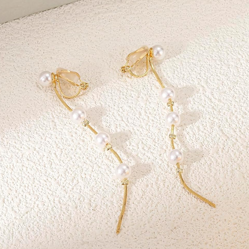 Brincos em prata de lei com pérolas banhadas a ouro amarelo-4