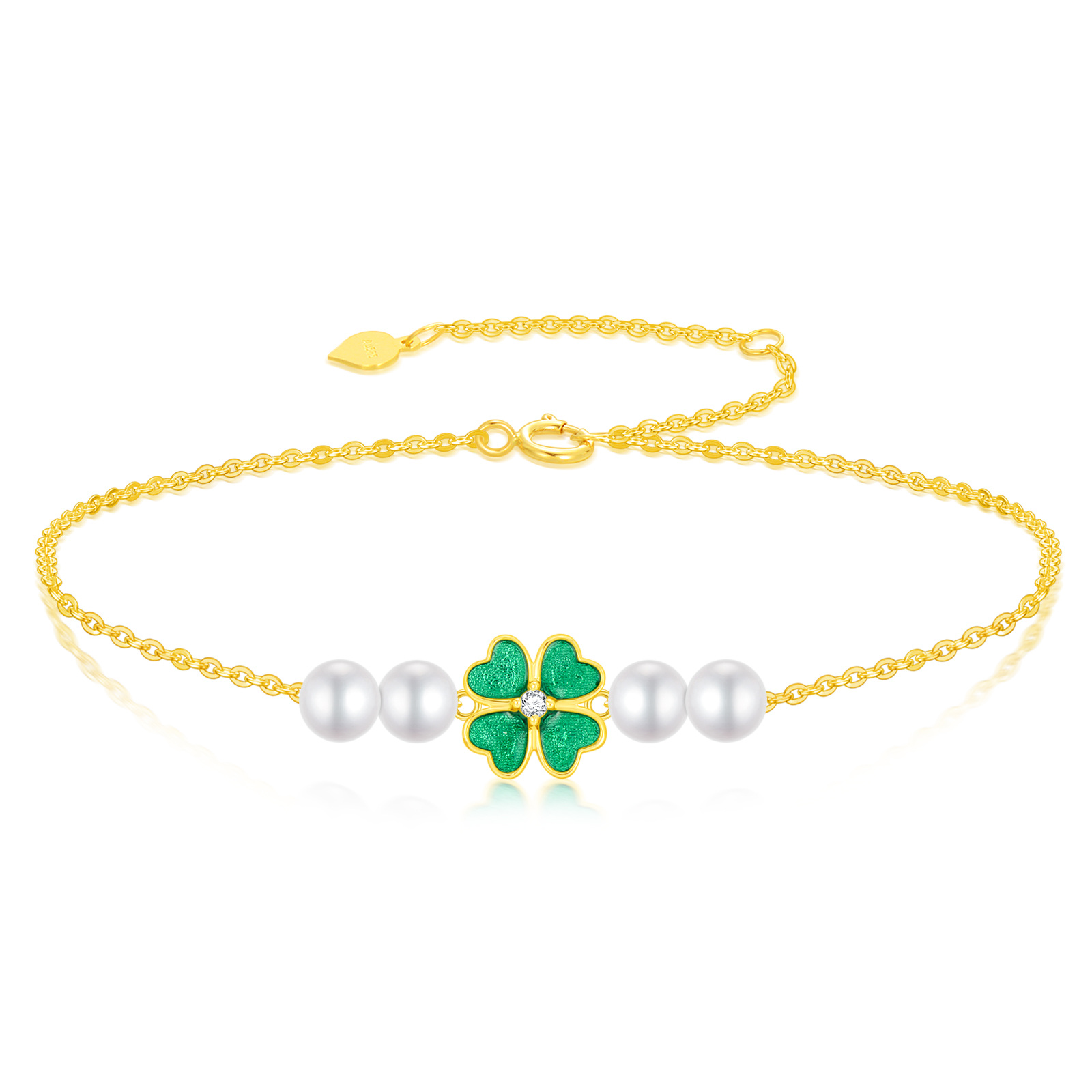 14K Gold Pearl Four… - image