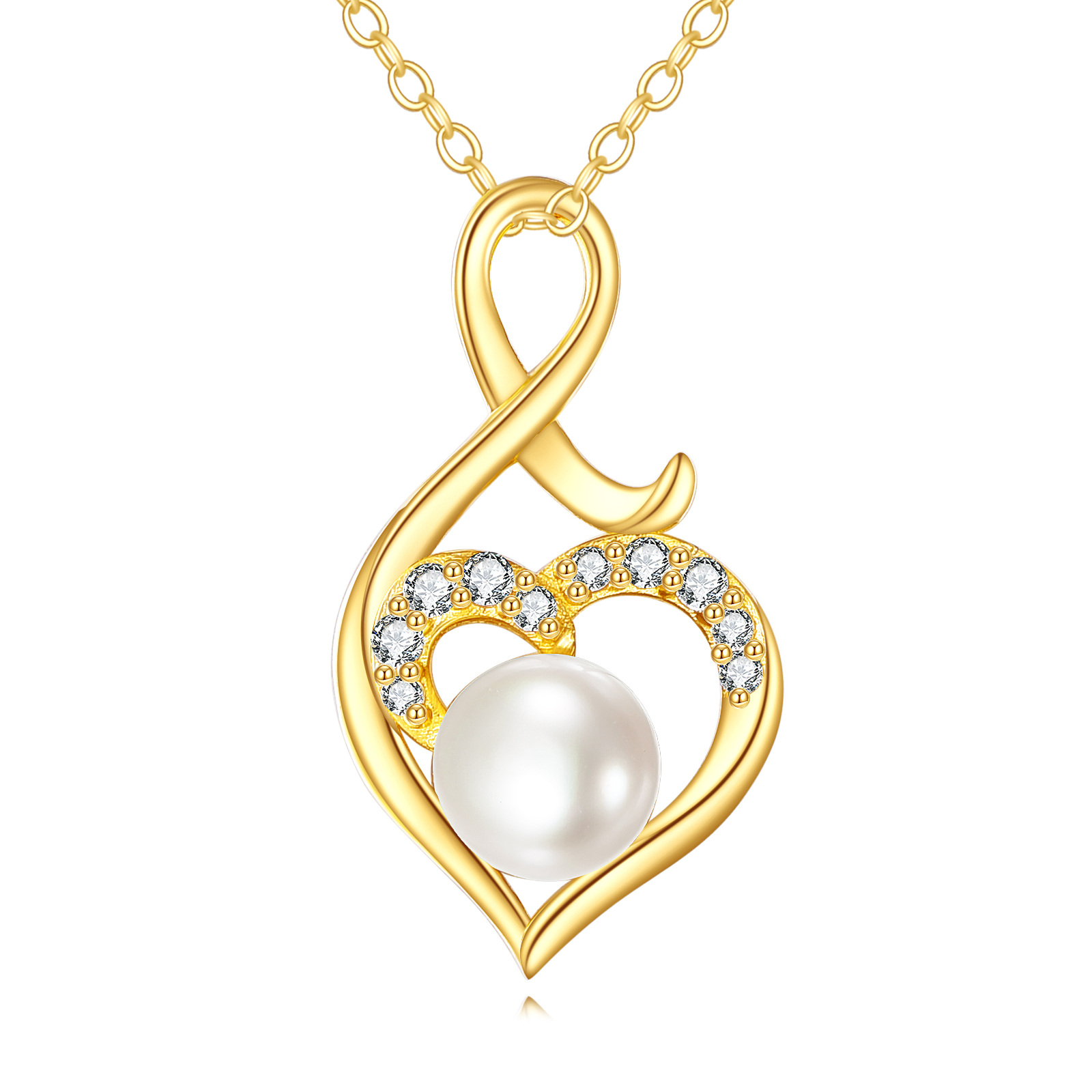 14K Gold Cubic Zirc… - image