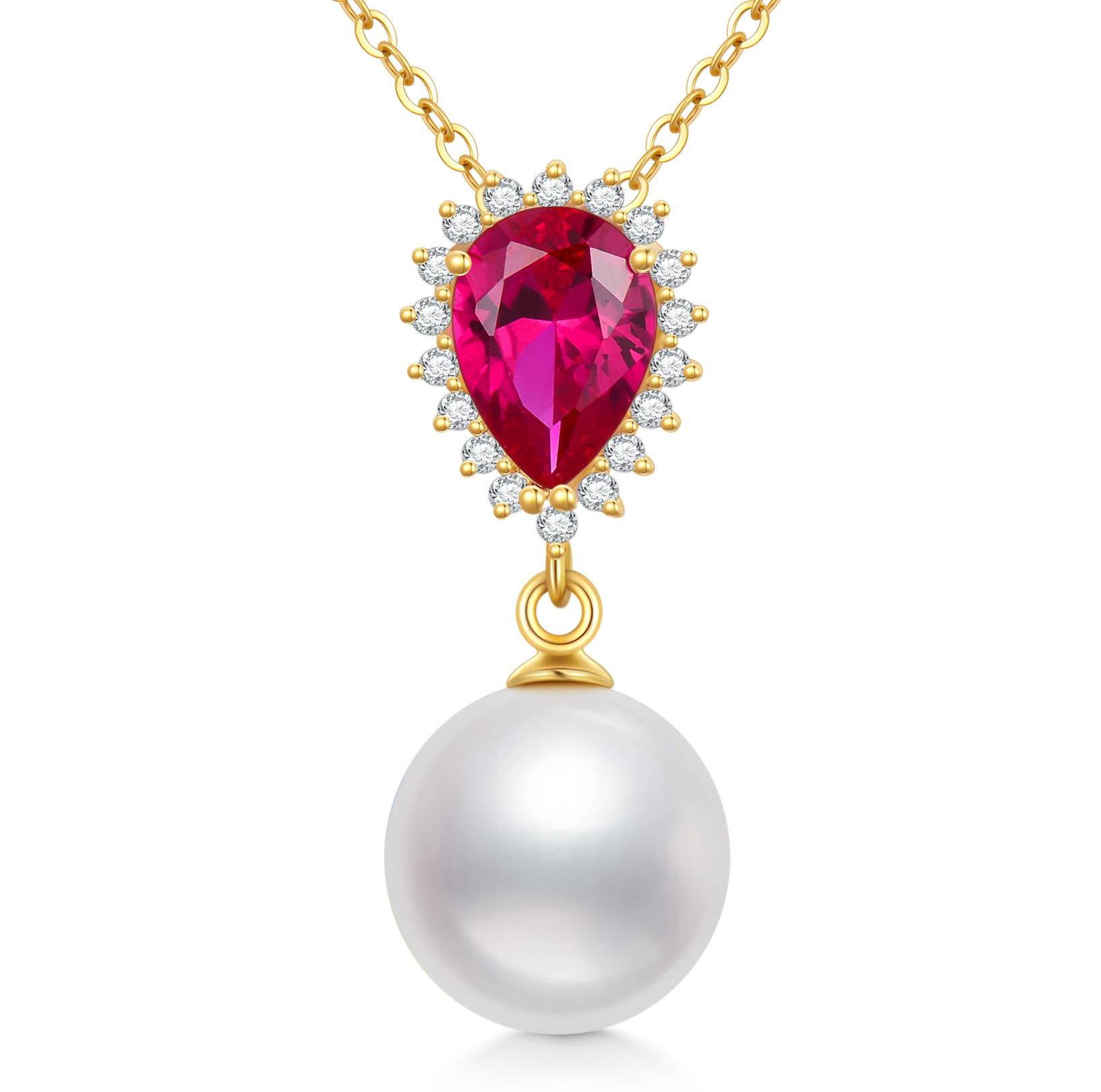 14K Gold Cubic Zirc… - image