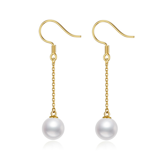 10K Gold Pearl Stud Earrings