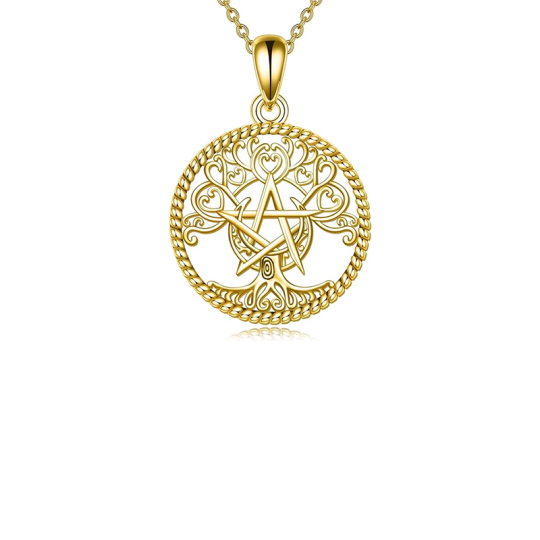 Gold Vermeil Plated Pentagram Pendant Necklace