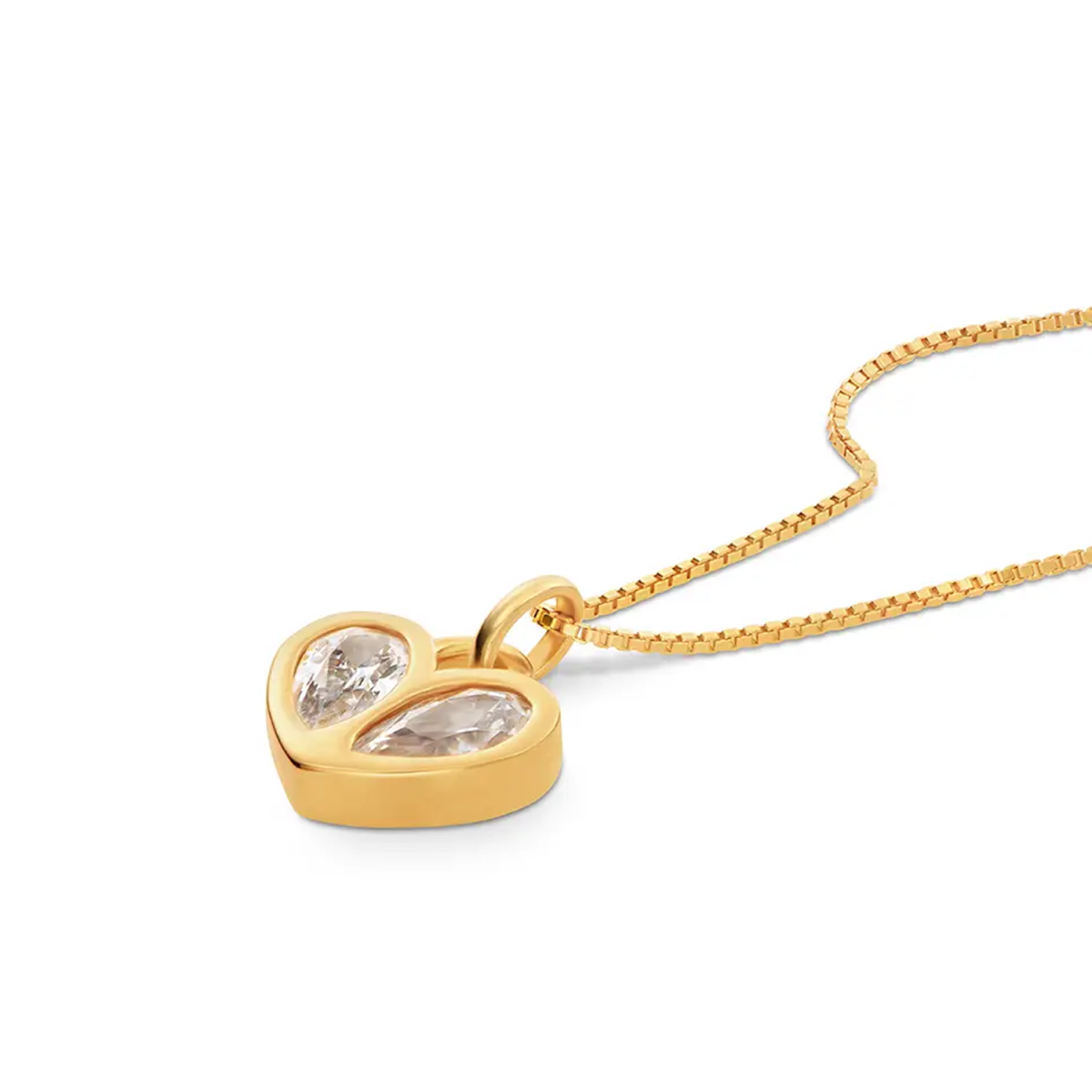 Gold Vermeil Personalized Birthstone Heart Necklace for Women-4