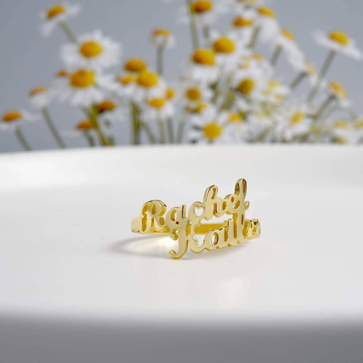 10K Gold Personalized Classic Name Ring-3