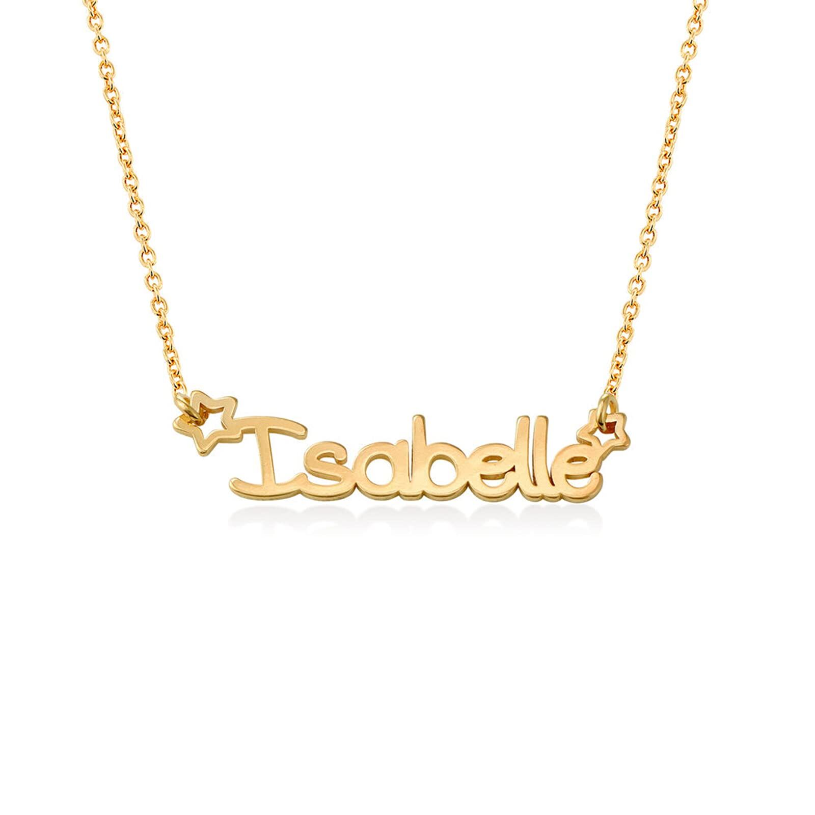14K Gold & Personalized Classic Name Star Pendant Necklace