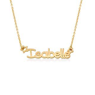 14K Gold & Personalized Classic Name Star Pendant Necklace-43