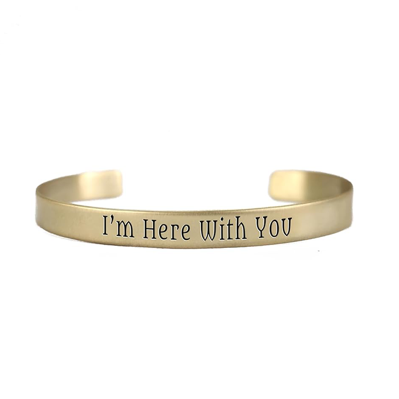 10K Gold Personalized Engraving Engraved Bangle Bracelet for Men-1