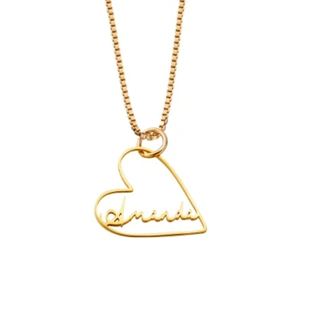 14K Gold Personalized Engraving & Couple & Mother & Sisters & Heart Pendant Necklace-1