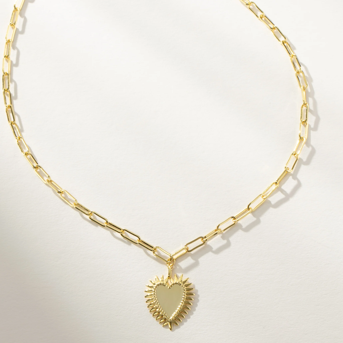 18K gouden gepersonaliseerde gravure Hopeless Romantic Heart-ketting-2