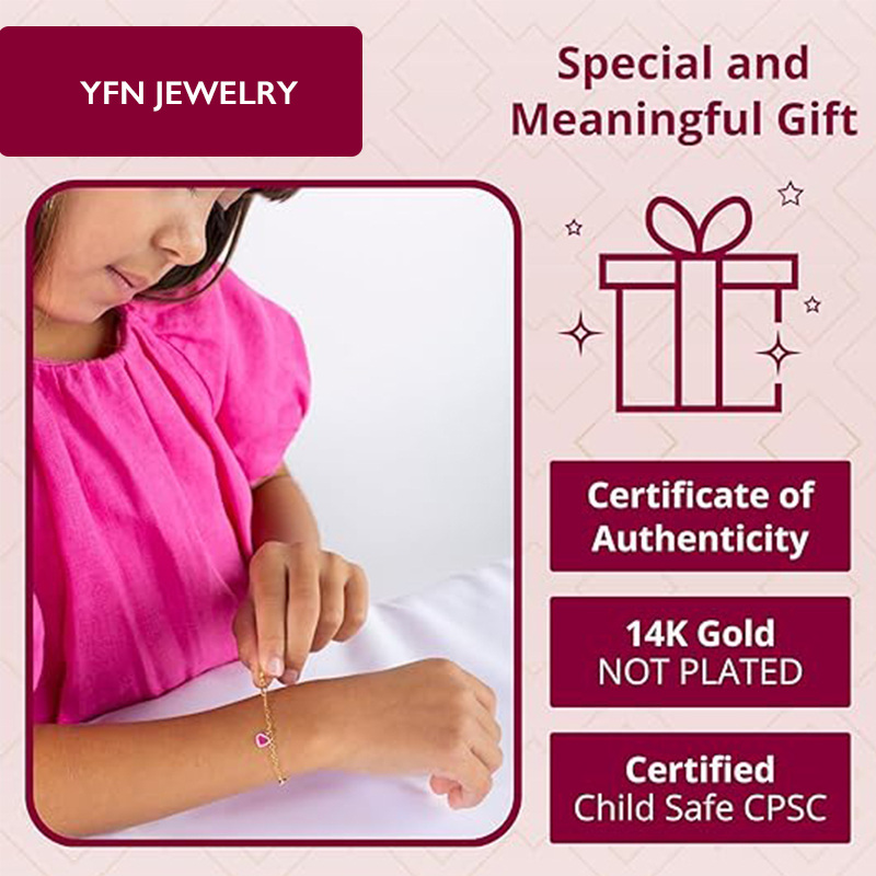 Bracciale identificativo personalizzato con incisione in oro 10K per donna-2