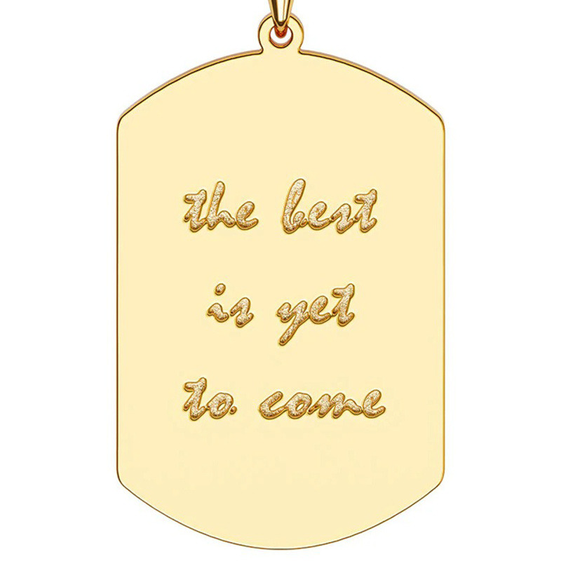 18K-Gold-Halskette mit personalisierter Gravur für Herren-3