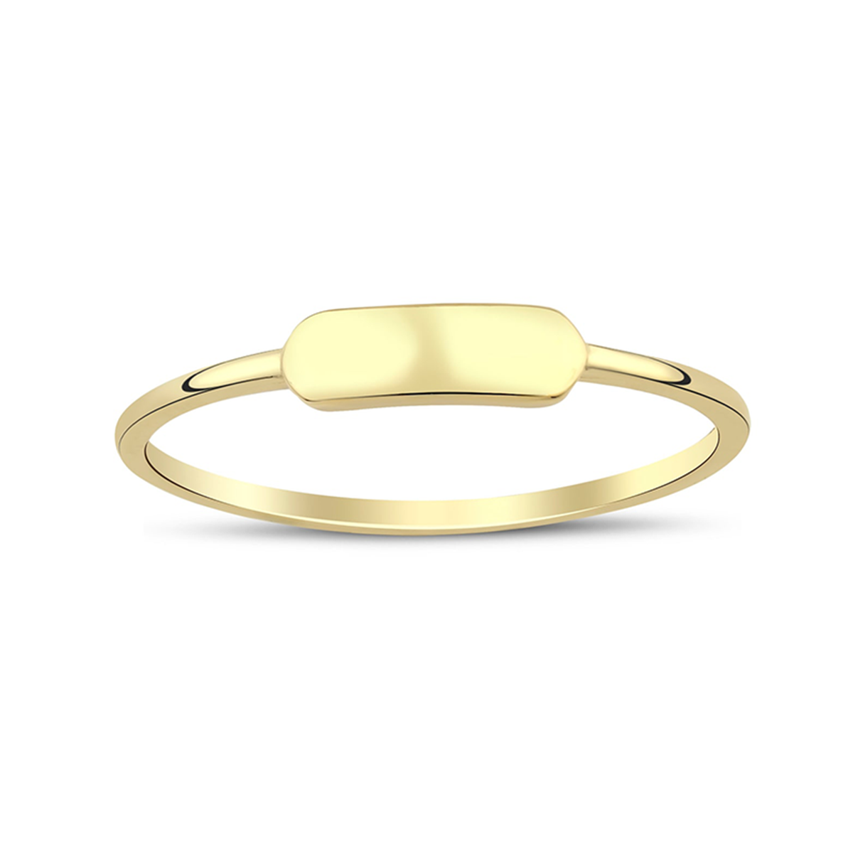 Anello con incisione personalizzata in oro 14K per donna-1