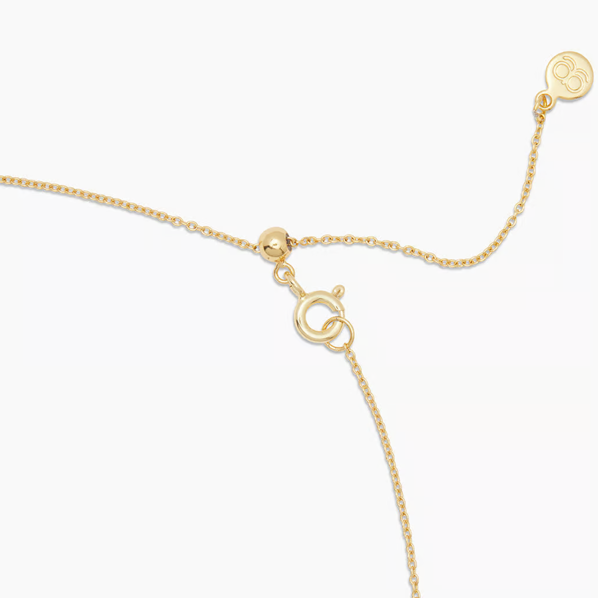 Collana con moneta rotonda con incisione personalizzata in oro 18K-3