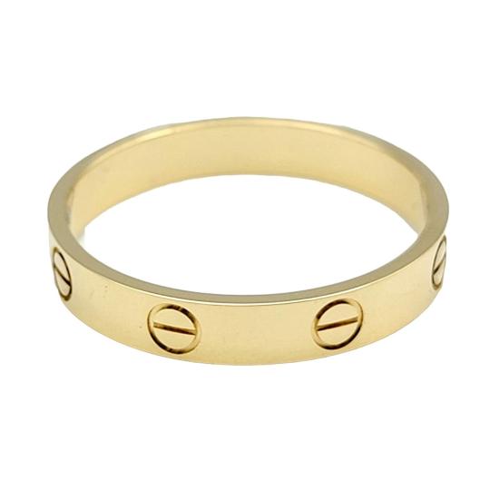 Anillo redondo con grabado personalizado en oro de 14 quilates para mujeres y hombres