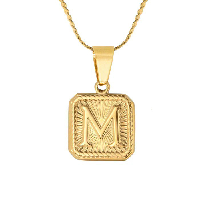 Collier personnalisé en or 18K avec initiale-1