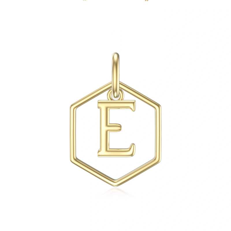 Pendentifs breloques en or 14K personnalisés avec initiale-1