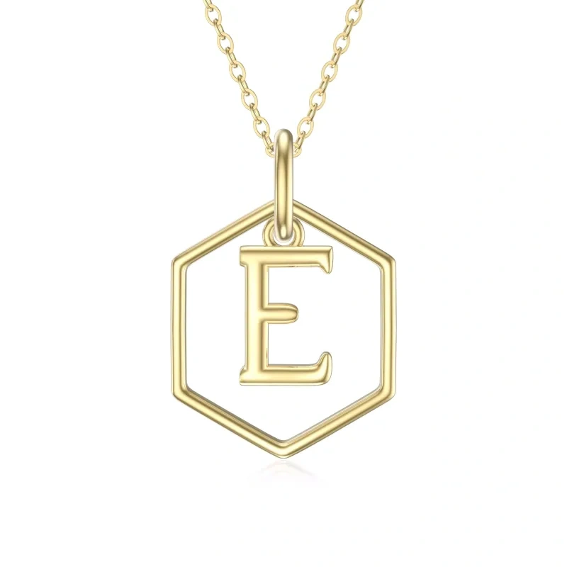 Pendentifs breloques en or 14K personnalisés avec initiale-3