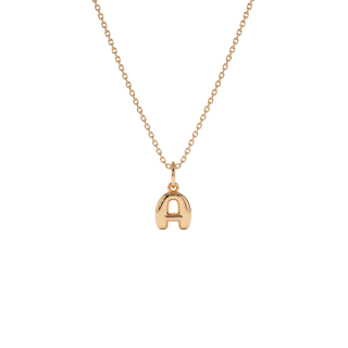 10K Gold Personalized Initial Letter Pendant Necklace For Women-31