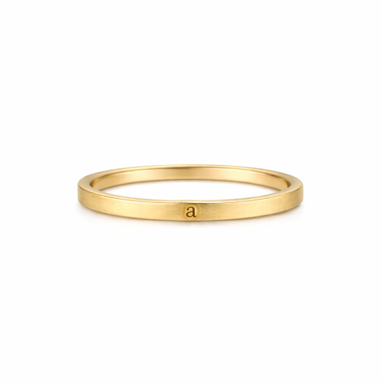 10K Gold Personalized Initial Letter Initial Ring