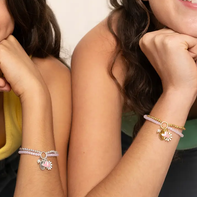 Pulseira personalizada com nome em banho de ouro para crianças-3