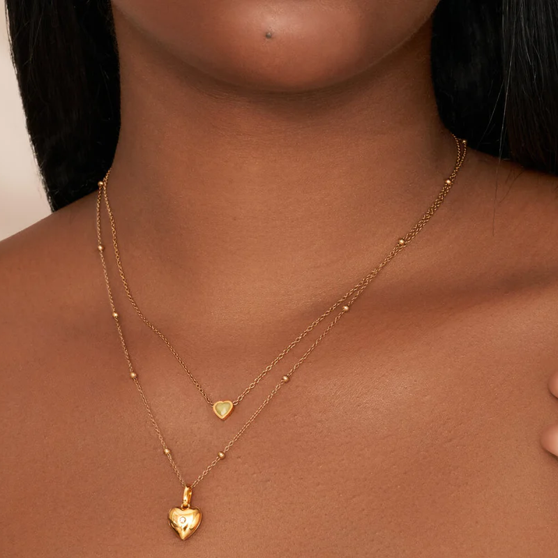 Collier avec médaillon photo personnalisé en or 14 carats pour femme-4