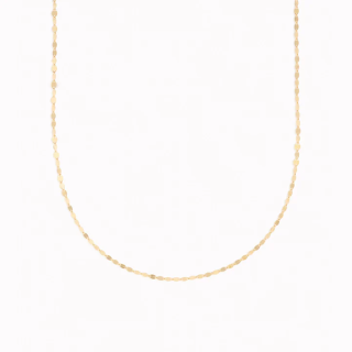 10K Gold Petal Chain Necklace-5
