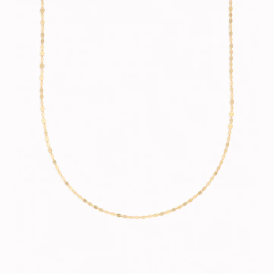 Collar de cadena de pétalos de oro de 14 k