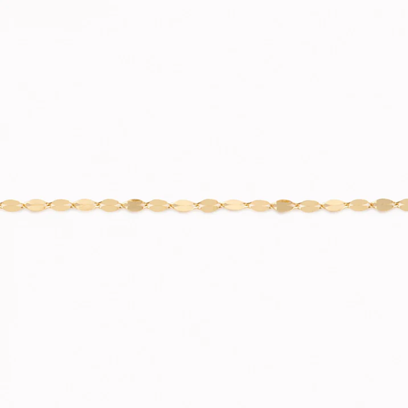 Collar de cadena de pétalos de oro de 14 k-3
