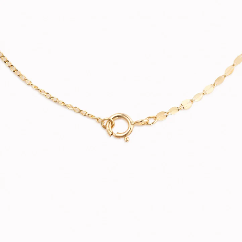 Collar de cadena de pétalos de oro de 14 k-4
