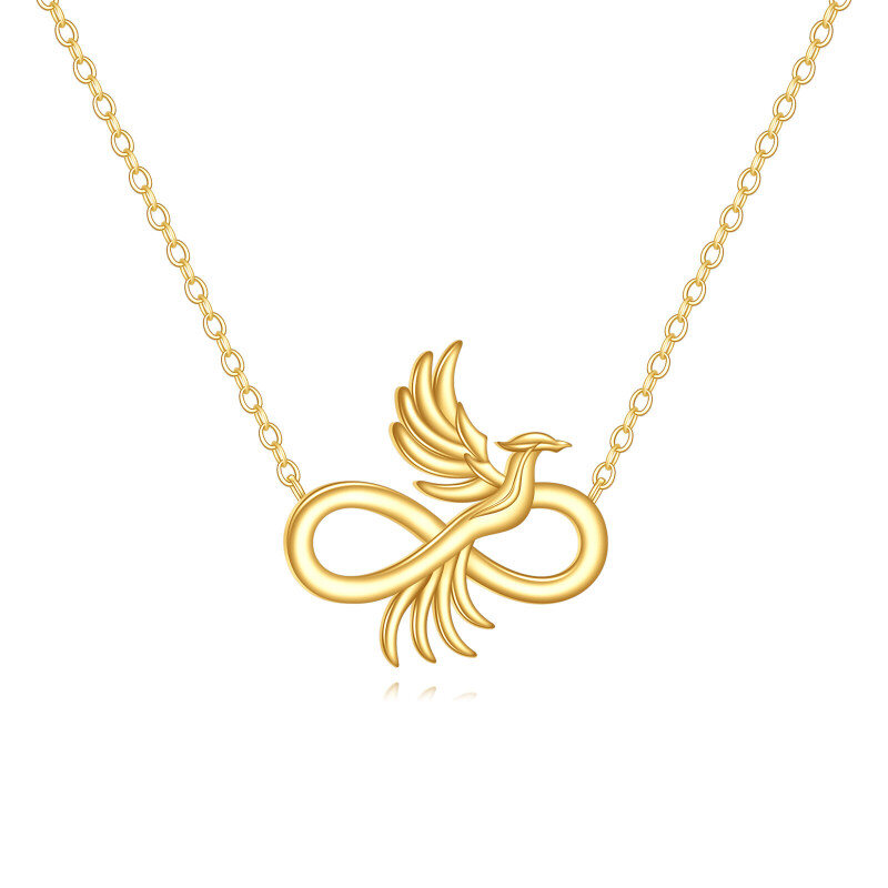 Colar com Pingente de Fênix em Ouro 14K-7