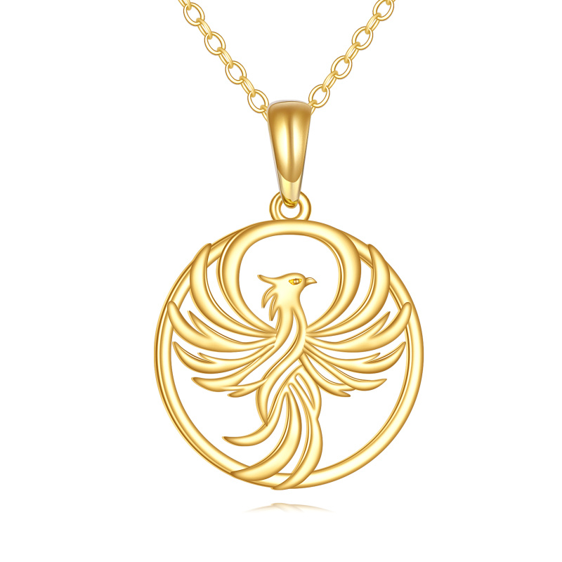 Collier pendentif Phénix en or 10K-1