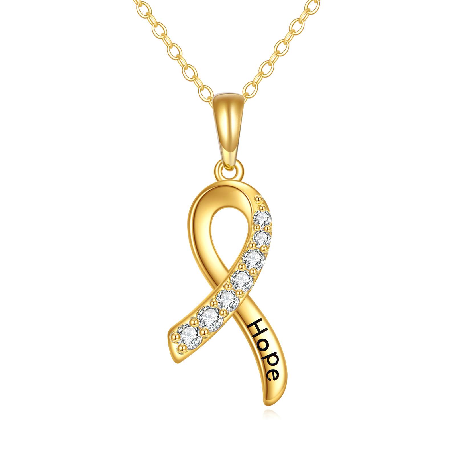 14K Gold Cubic Zirc… - image