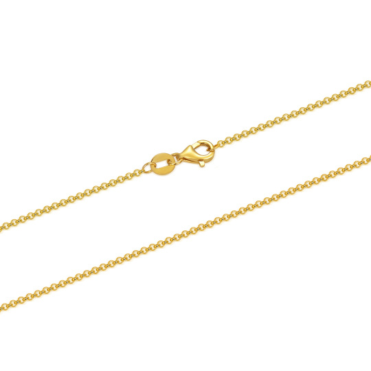 14K Gold Rolo Chain Necklace