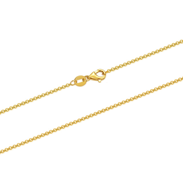 14K Gold Rolo Chain Necklace-1