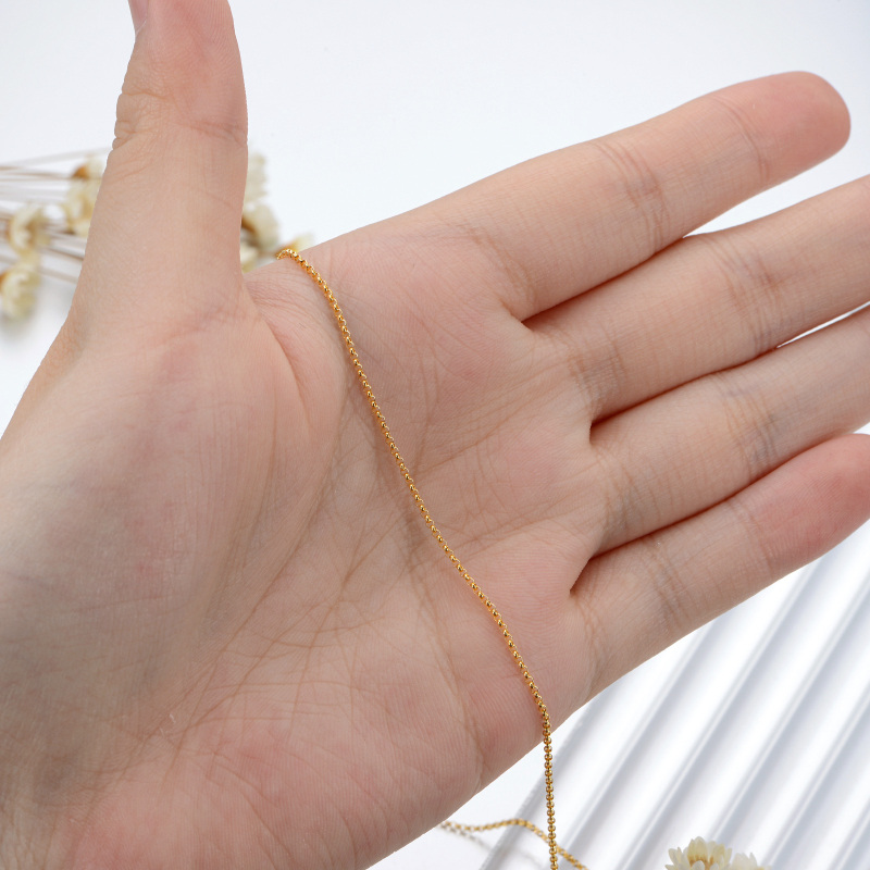 10K Gold Rolo Chain Necklace-2