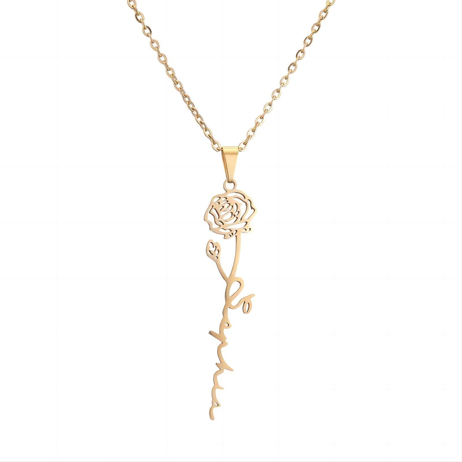 14K Gold Rose Penda… - image