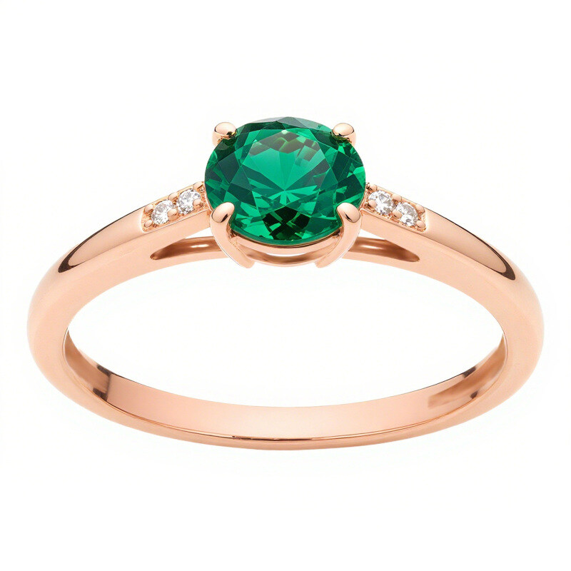 14K-Gold-Rundschliff-Smaragd-Verlobungsring-3