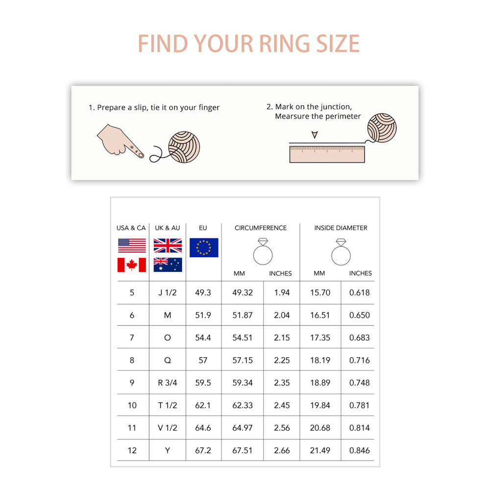 10K Gold Round Moissanite Personalized Engraving & Engagement Ring-6