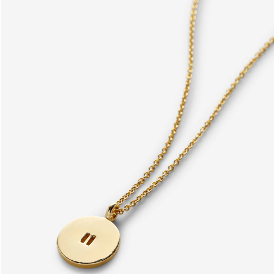 10K Gold Round Pause Necklace