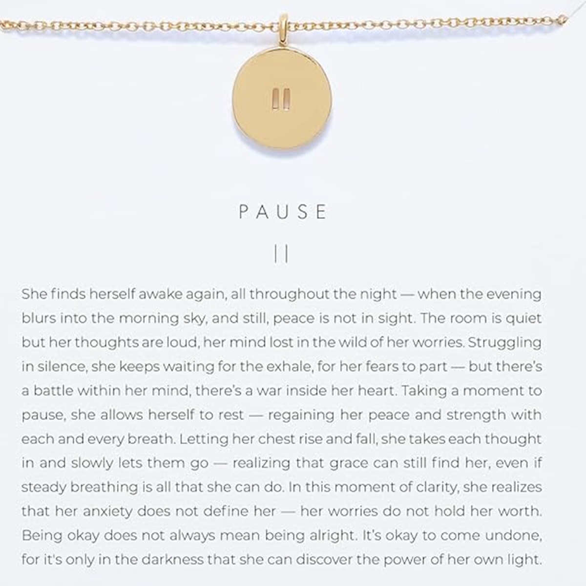 18K Gold Round Pause Necklace-6