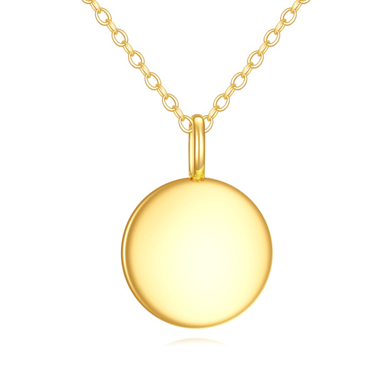 14Kゴールド ラウンドペンダントネックレス