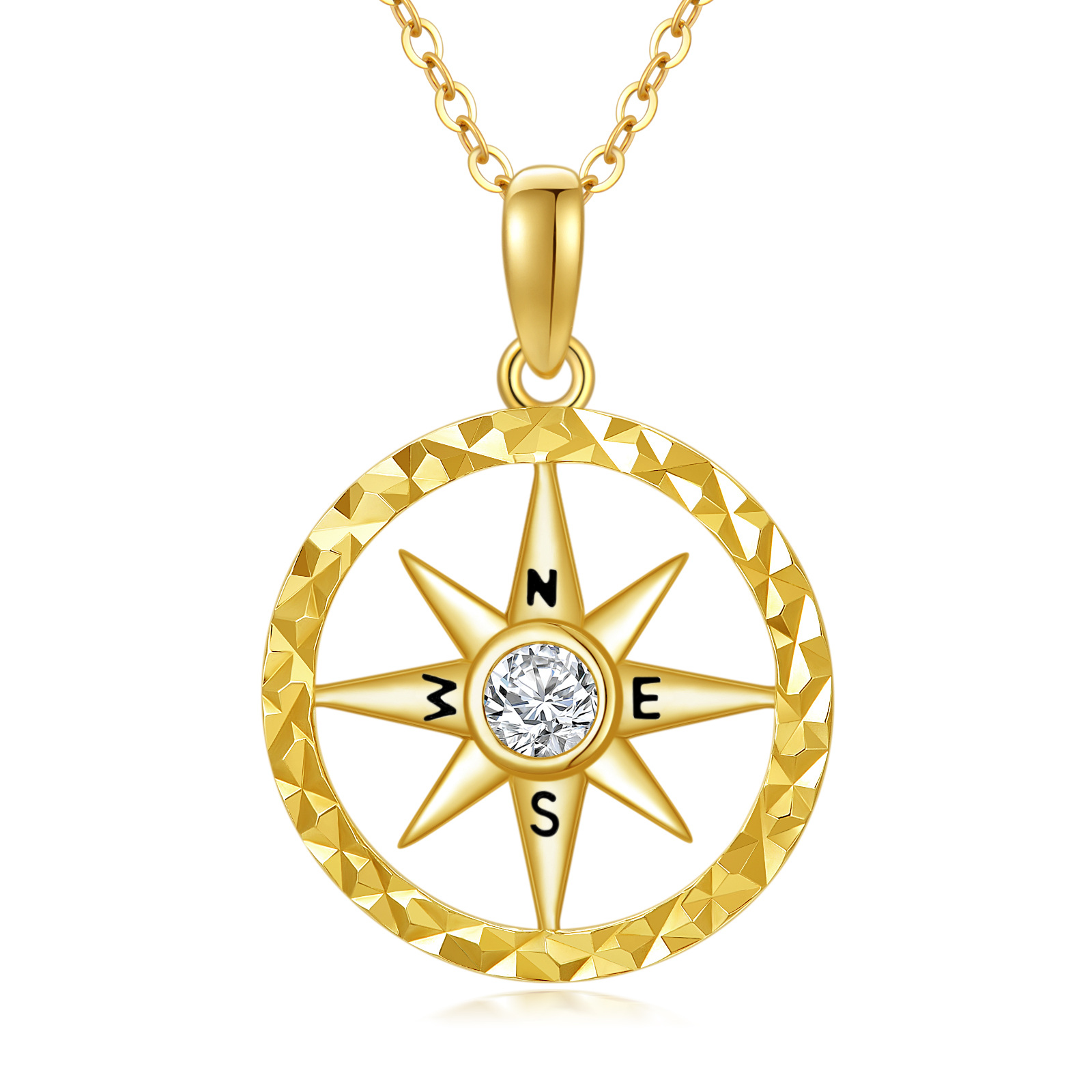 14K Gold Round Zirc… - image