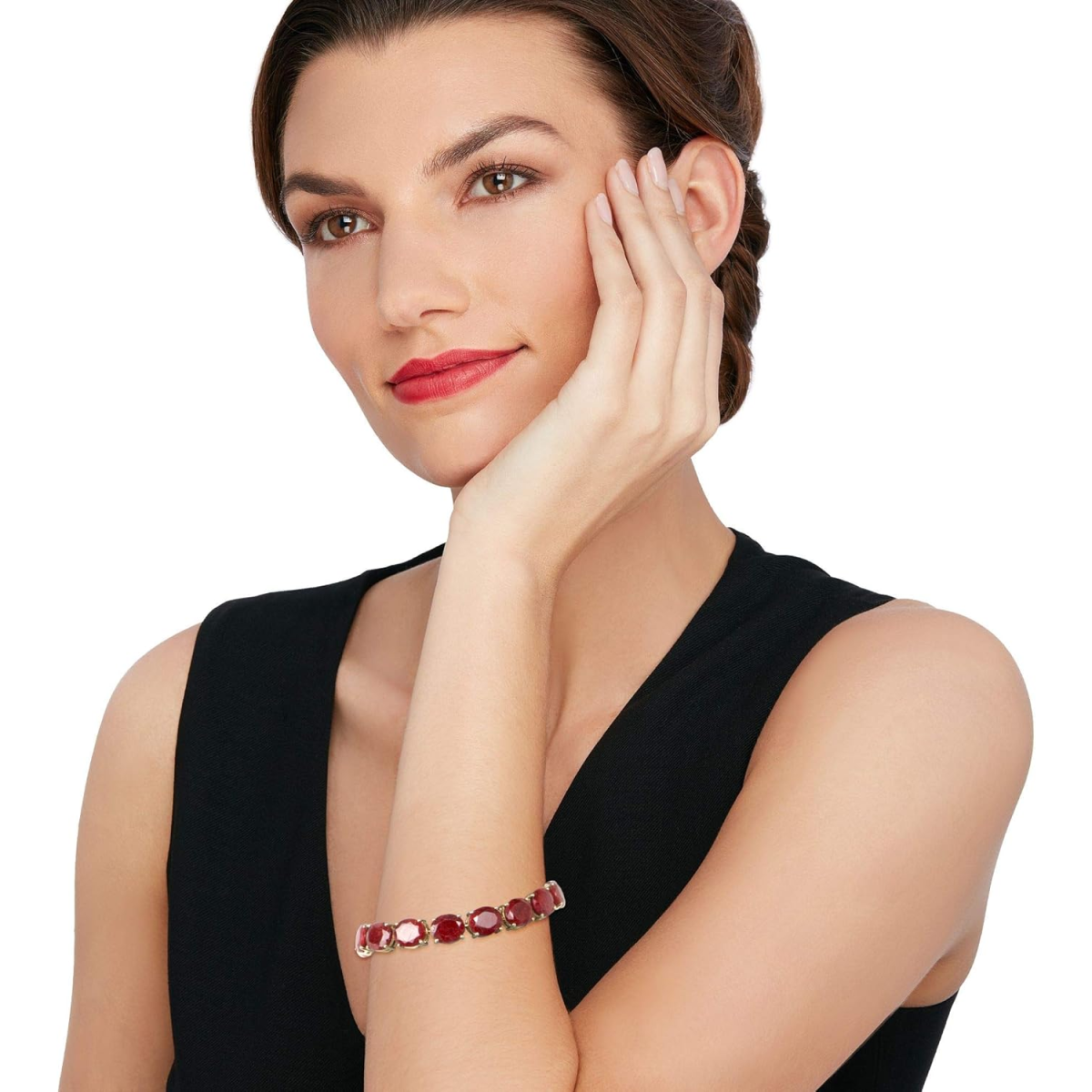 14K Gold Ruby Grandmother & Mother Chain Bracelet-2