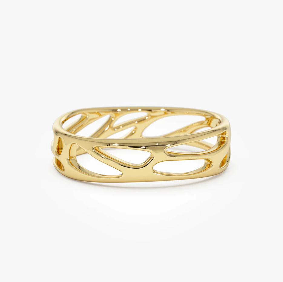 10K Gold Sculptural Band-1