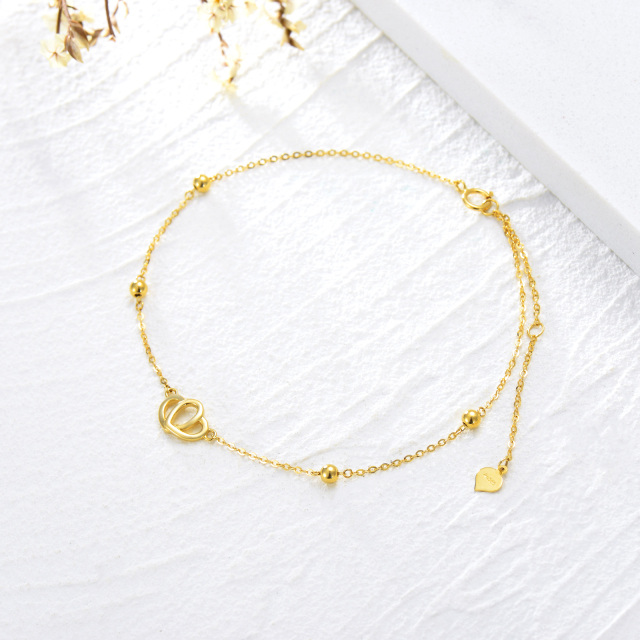 Bracelet de cheville en or 14K à chaîne unique en forme de coquillage-3