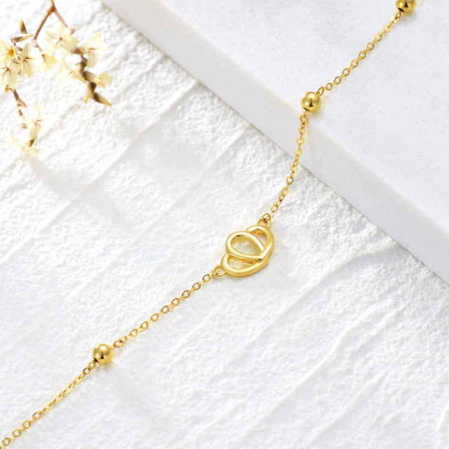 14K Gold Shell Single Chain Anklet-4