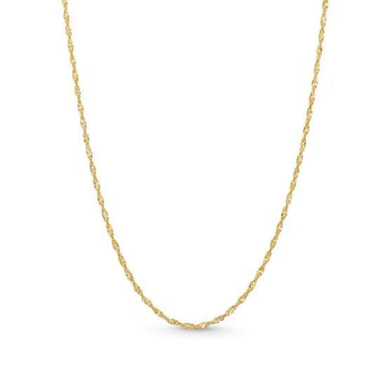 14K Gold Singapore Chain Necklace 1.2mm