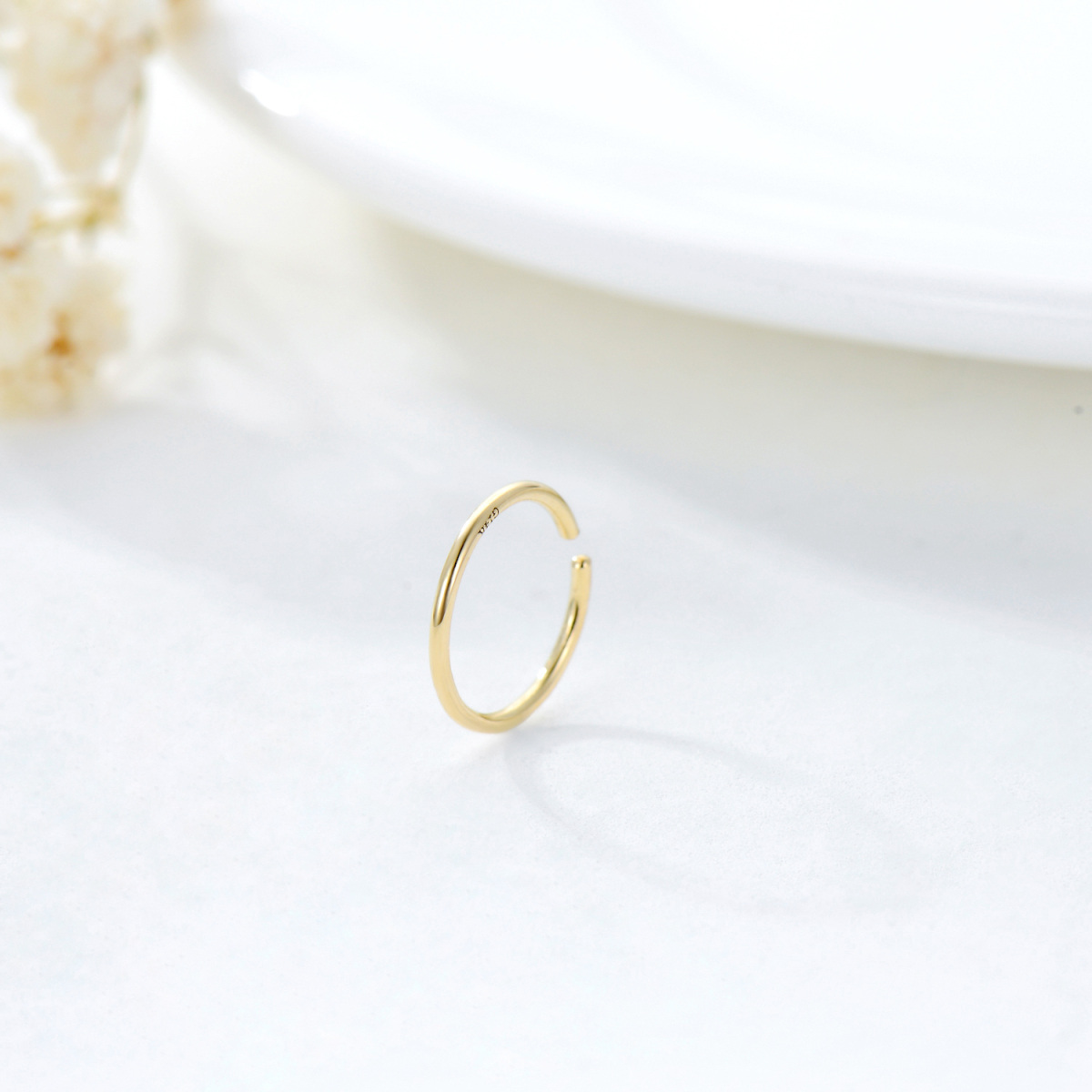 14K Gold Sisters Nose Ring-3