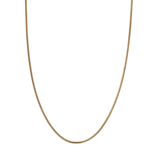 Sterling Silver with Yellow Gold Plated Snake Chain Necklace 2mm-4