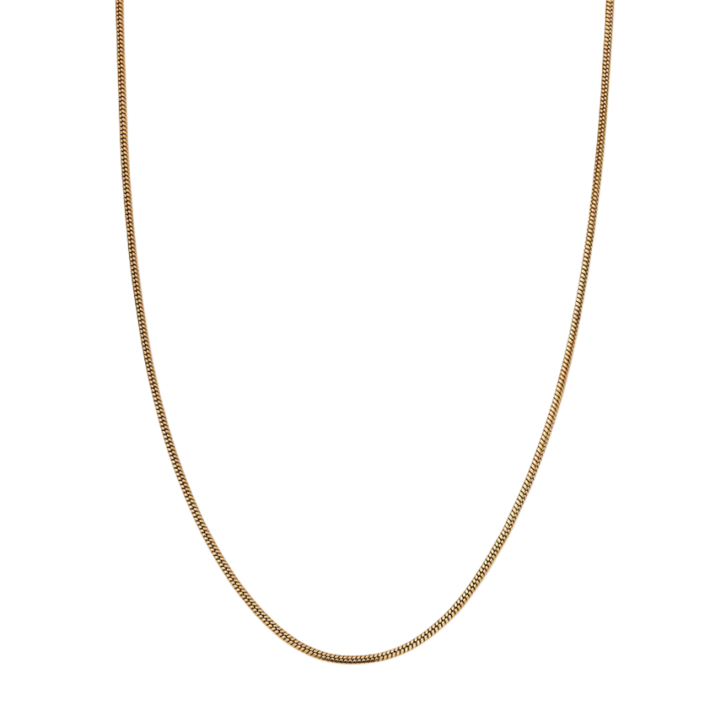 Sterling Silver with Yellow Gold Plated Snake Chain Necklace 2mm-41